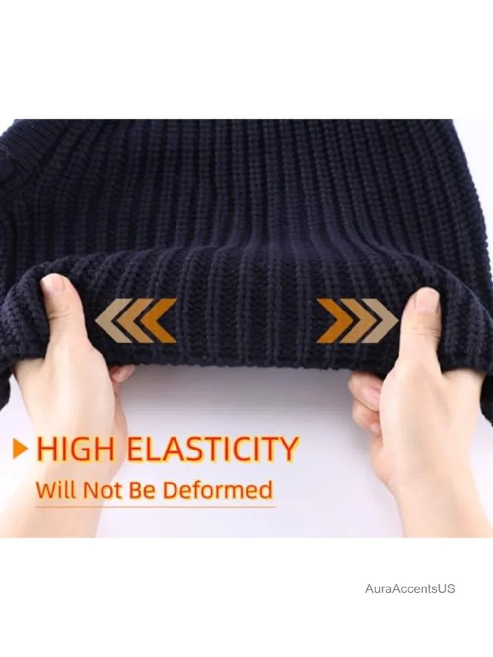 Knit Balaclava Hood Ski Mask Winter Beanie Neck Gaiter Drawstring Pullover Women